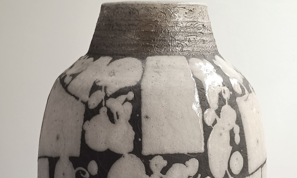 Grand Vase Raku, Poterie du Logis à Parthenay, Deux-Sèvres, Niort, Dominique Pouet, céramiste, potier, atelier d'artiste, galerie d'art